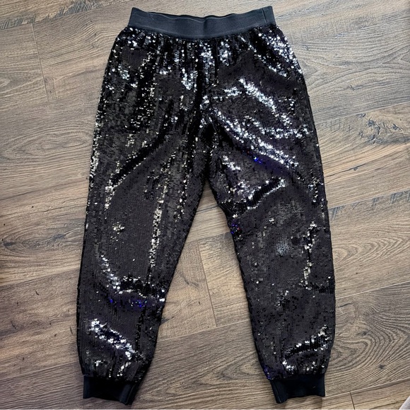NWOT Alice + Olivia Black Sequin Pants Size 2 - Picture 9 of 9